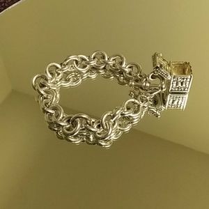 Silver Charm Bracelet with opening prayer Box chrm